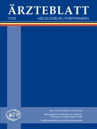 Ärzteblatt Juli 2010 - Ärztekammer Mecklenburg-Vorpommern