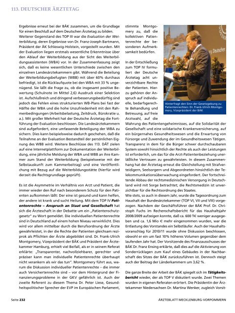 Ärzteblatt Juli 2010 - Ärztekammer Mecklenburg-Vorpommern
