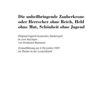 Textbuch (pdf) - Ferdinand Raimund