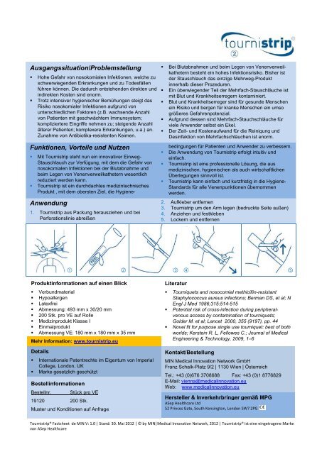 Einweg-Stauschlauch - MIN Medical Innovation Network