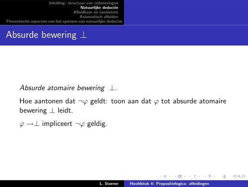 Hoofdstuk 4: Propositielogica: afleidingen