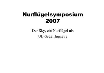 Sky, ein Ultraleichtes Segelflugzeug in Nurfl ... - Lutz Drachenbau