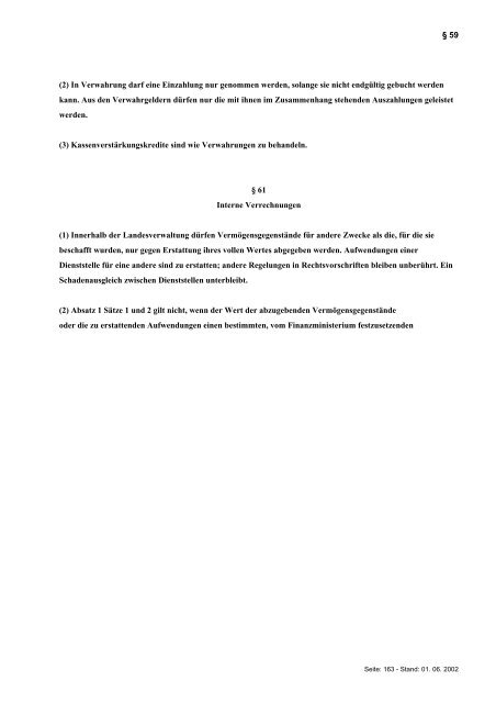 Landeshaushaltsordnung für Baden-Württemberg (LHO) Allgemeine ...