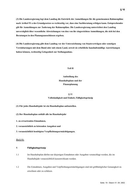 Landeshaushaltsordnung für Baden-Württemberg (LHO) Allgemeine ...