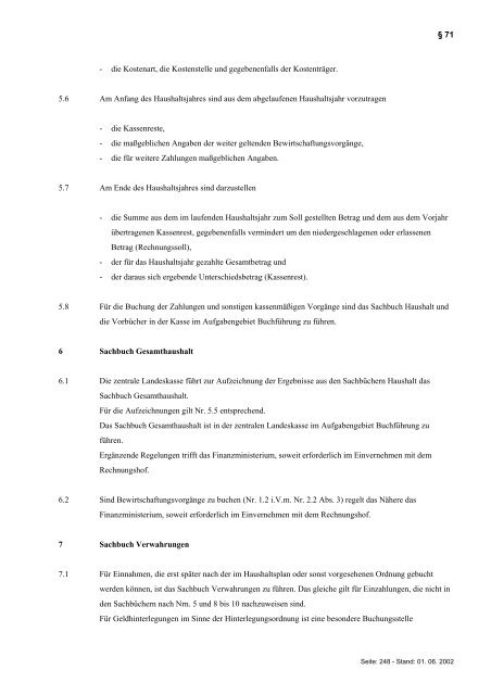 Landeshaushaltsordnung für Baden-Württemberg (LHO) Allgemeine ...