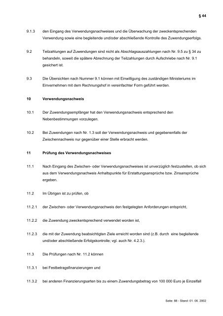 Landeshaushaltsordnung für Baden-Württemberg (LHO) Allgemeine ...