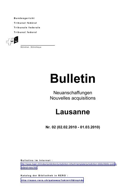 01.03.2010 (PDF) - Schweizerisches Bundesgericht