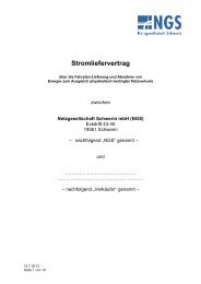 Stromliefervertrag 2014 - Stadtwerke Schwerin