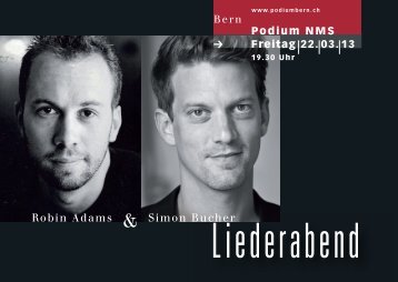 Liederabend - podium NMS