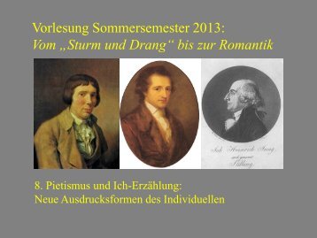 Vom “Sturm und Drang” zur Romantik 8 - Heinrich Detering