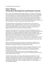 Marie Mösner: Meisterliche Harfespielerin und Kammervirtuosin