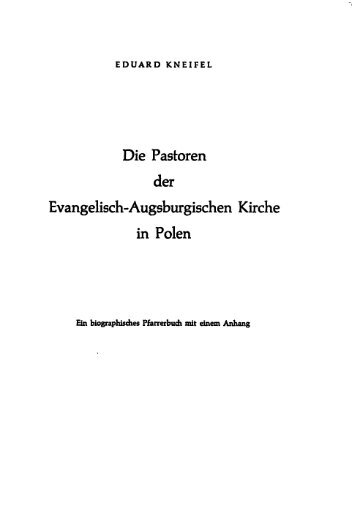 Die Pastoren der Evangelisch-Augsburgischen Kirche in Polen