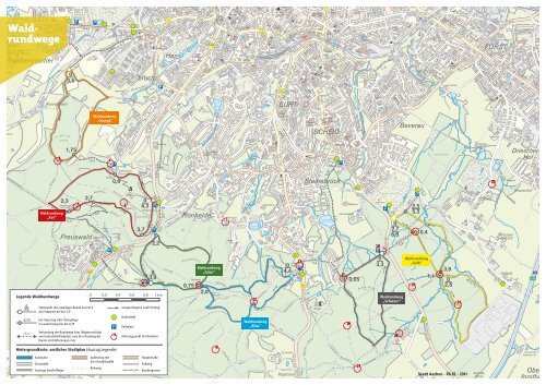 Karte Waldrundwege - Stadt Aachen