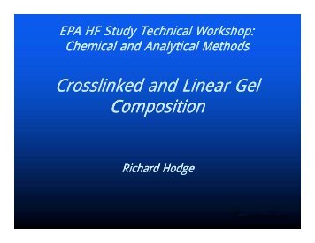 Crosslinked and Linear Gel Composition (PDF)