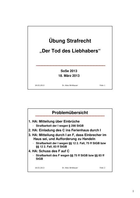 Strafbarkeit von F wegen § 87 StGB I