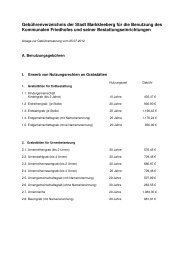 Gebührenverzeichnis - Stadt Markkleeberg