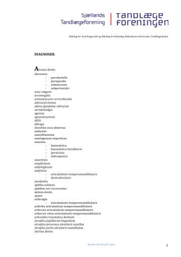1 DIAGNOSER. - stfnet.dk