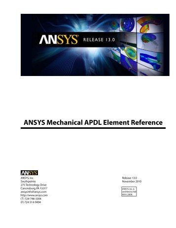 Mechanical APDL Element Reference - Ansys - TeamANSYS v2 ...