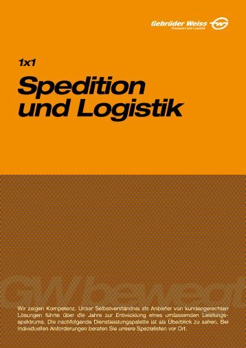 Speditions 1x1 von GW [.pdf] - Gebrüder Weiss