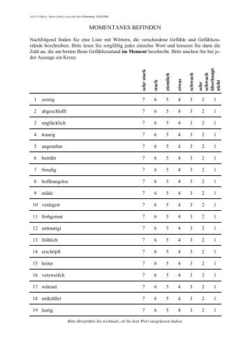 momentanes befinden - Martin-Luther-Universität Halle-Wittenberg