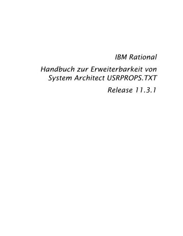 IBM Rational Handbuch zur Erweiterbarkeit von System Architect ...