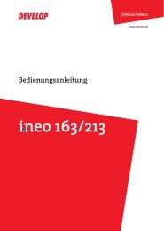 Bedienungsanleitung Develop Ineo 163 / 213 Kopieren - Buschkamp