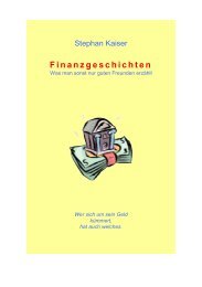 Finanzgeschichten - Finanzplan in Excel