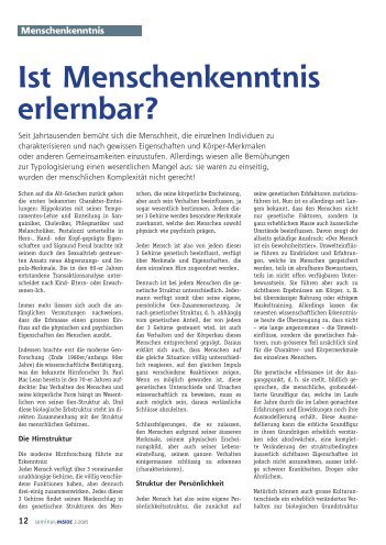 Bericht: Ist Menschenkenntnis erlernbar? - Martin Betschart