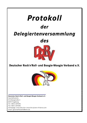 Protokoll - Deutscher Rock'n'Roll und Boogie Woogie Verband e.V. ...