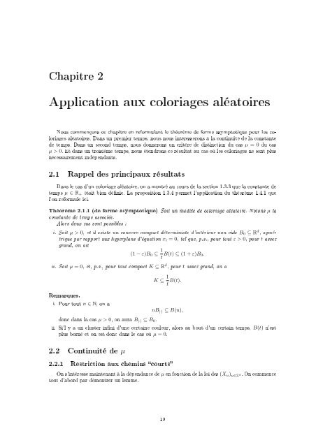 Percolation de premier passage et Coloriages ... - Normalesup.org