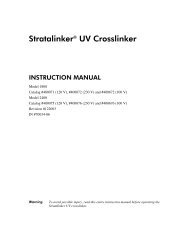Manual: Stratalinker® UV Crosslinker - AMNH Research Sites