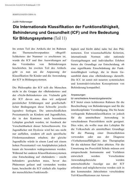 Artikel ICF von Judith Hollenweger II - lerntipps