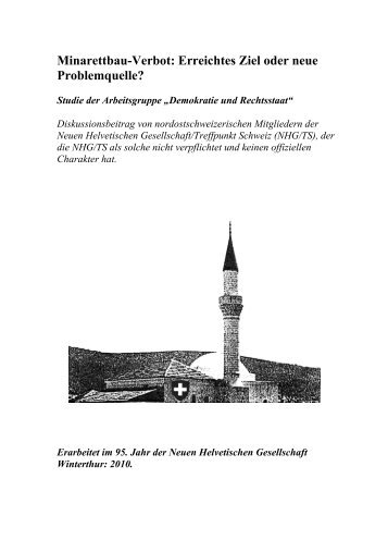 Minarettbau-Verbot: Erreichtes Ziel oder neue Problemquelle?