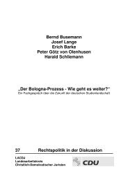 Broschüre 38 - Bologna - LACDJ der CDU in Niedersachsen