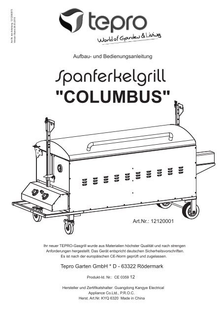 Spanferkelgrill Columbus 12120001 Tepro