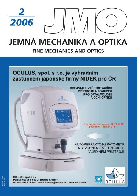 2 2006 jemn mechanika a optika fine mechanics and optics - Jemná ...