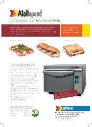 Le nouveau four hybride de Kolb LES AVANTAGES