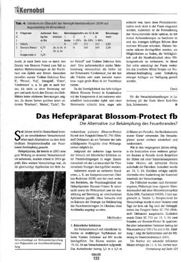 Das Hefepräparat Blossom-Protect fb - Die Alternative zur - bio-ferm