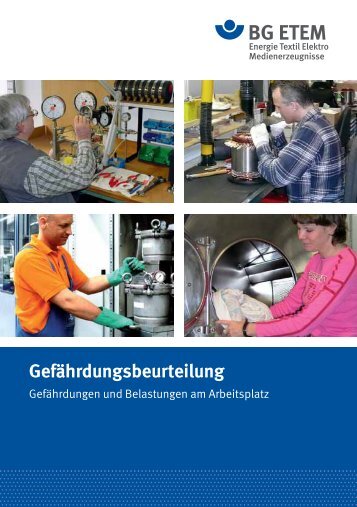 4. Durchführung Gefährdungsbeurteilung - Die BG ETEM