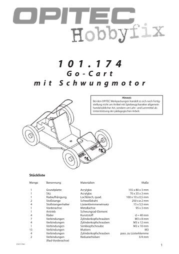 Go-Cart mit Schwungmotor 101.174