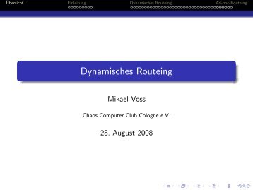 Dynamisches Routeing - chaos computer club cologne