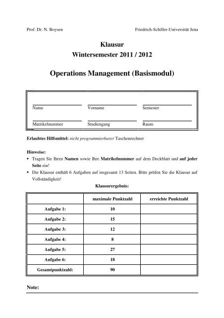 Basismodul OM vom WS 11/12 - Friedrich-Schiller-Universität Jena