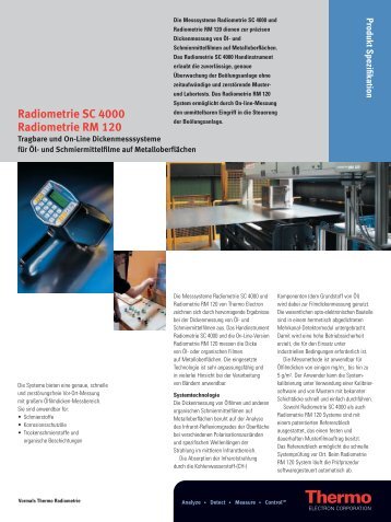 Radiometrie SC 4000 Radiometrie RM 120