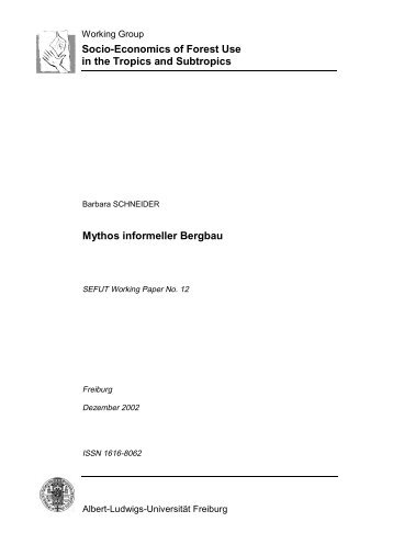 Mythos informeller Bergbau - SEFUT Working Group, Socio ...
