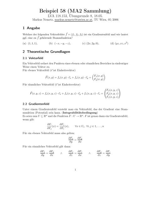 Beispiel 58 (MA2 Sammlung) - VoWi