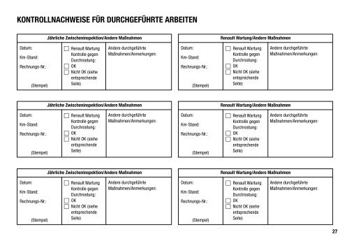 Garantie- und Serviceheft - Renault