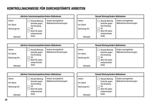 Garantie- und Serviceheft - Renault