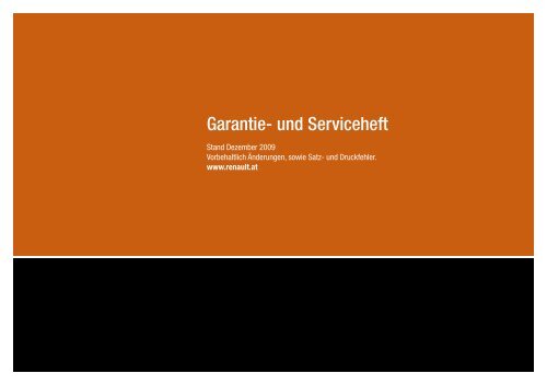 Garantie- und Serviceheft - Renault