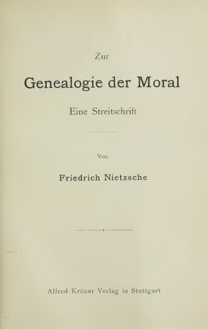 Nietzsche: Jenseits von Gut und Bose / Zur Genealogie der Moral