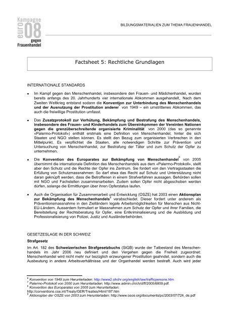 Factsheets Frauenhandel: Fakten und Hintergründe - Kampagne ...